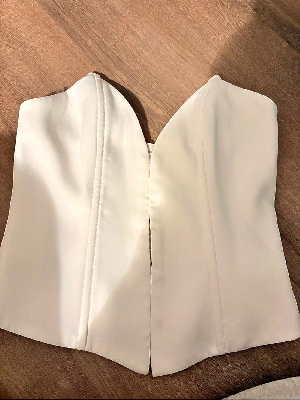 MESHKI Karina Strapless Scuba Corset White XS